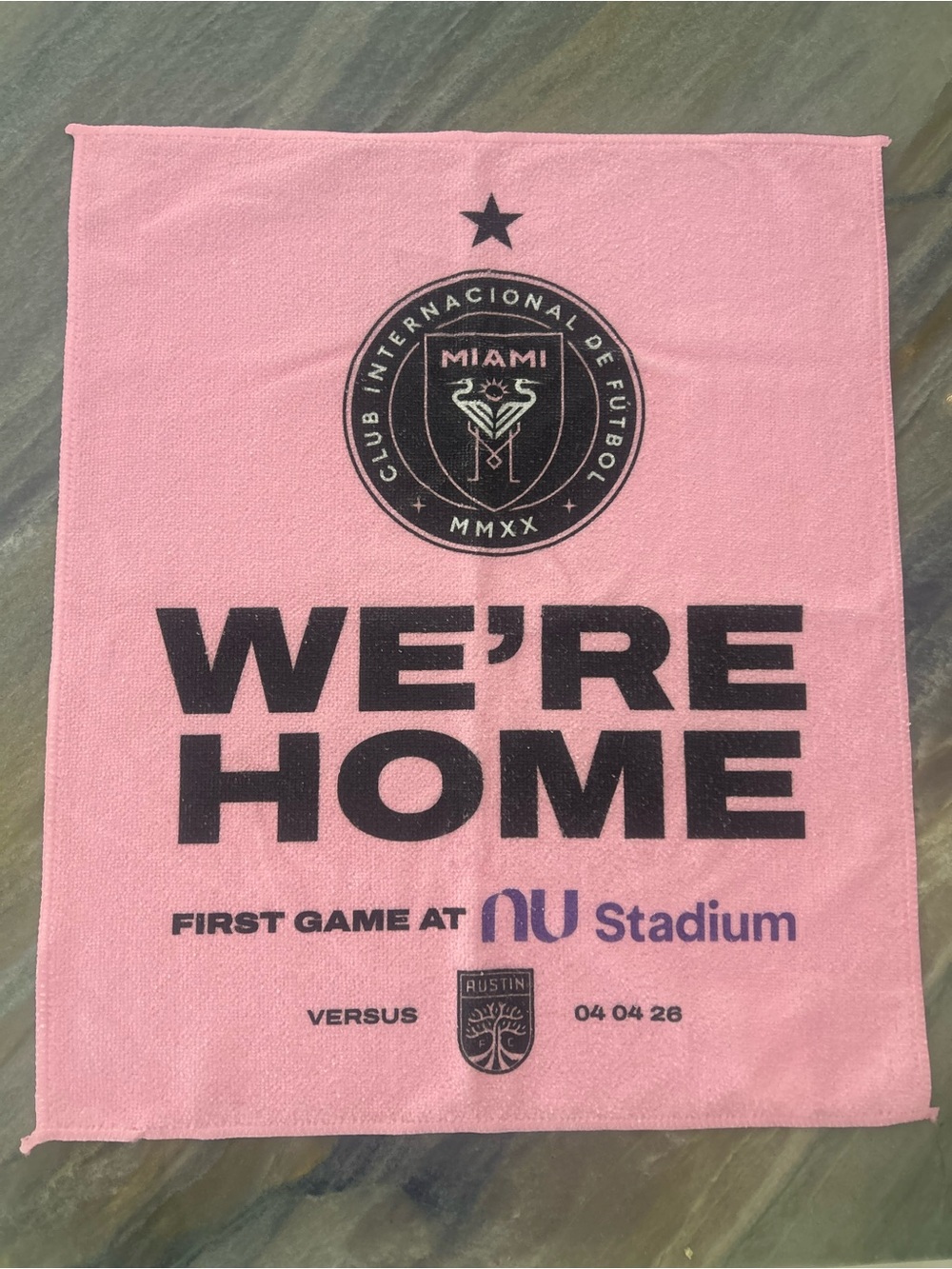 Inter Miami Pink Fan Wash Cloth - WE'RE HOME